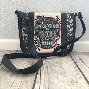 Loungefly sugar skull crossbody purse